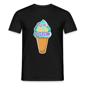 Léchez-moi jusqu’à la crème glacée - T-shirt homme - noir - Devant - AI Model Male 178 light (178cm)