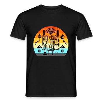 Not Crazy Not Rich Just Asian - Men's T-Shirt - black - Front - AI Model Male 178 light (178cm)