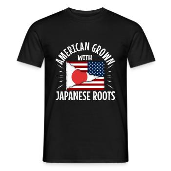 American grown with japanese roots - Männer T-Shirt - Schwarz - Vorne - AI Model Male 178 light (178cm)