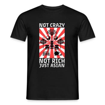 Not Crazy Not Rich Just Asian - Men's T-Shirt - black - Front - AI Model Male 178 light (178cm)