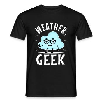 Weather Geek - Men's T-Shirt - black - Front - AI Model Male 178 light (178cm)