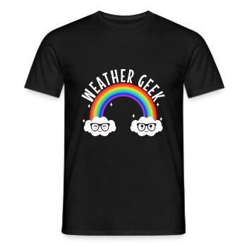 Weather Geek - Men's T-Shirt - black - Front - AI Model Male 178 light (178cm)