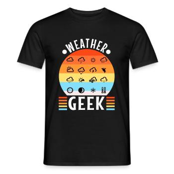 Weather Geek - Men's T-Shirt - black - Front - AI Model Male 178 light (178cm)