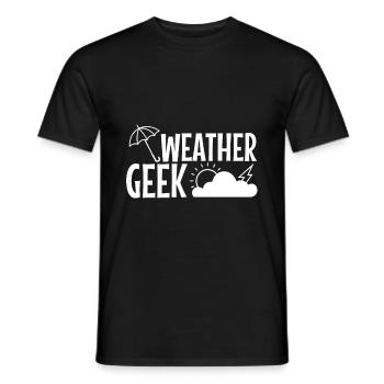 Weather Geek - Men's T-Shirt - black - Front - AI Model Male 178 light (178cm)