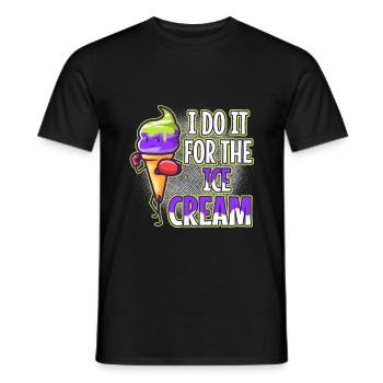 I Do It For The Ice Cream - Men's T-Shirt - black - Front - AI Model Male 178 light (178cm)