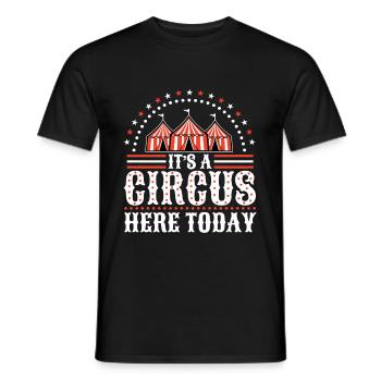 Warning its a circus here today - Männer T-Shirt - Schwarz - Vorne - AI Model Male 178 light (178cm)