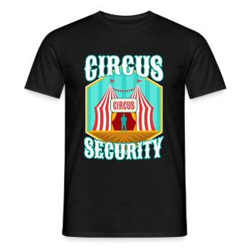 Circus security - Men's T-Shirt - black - Front - AI Model Male 178 light (178cm)