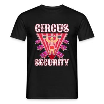 Circus security - Men's T-Shirt - black - Front - AI Model Male 178 light (178cm)