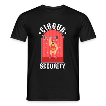 Circus security - Men's T-Shirt - black - Front - AI Model Male 178 light (178cm)