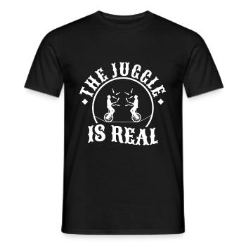The Juggle Is Real - Men's T-Shirt - black - Front - AI Model Male 178 light (178cm)