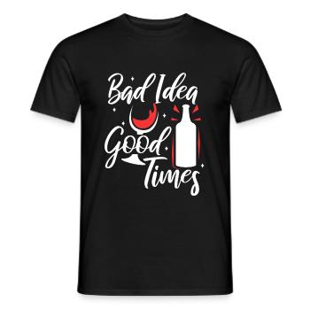 Bad idea good times - Men's T-Shirt - black - Front - AI Model Male 178 light (178cm)