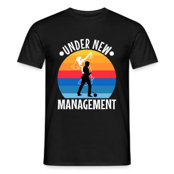 Under New Management - Men's T-Shirt - black - Front - AI Model Male 178 light (178cm)