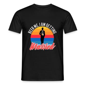Beer Me, I am getting married - Men's T-Shirt - black - Front - AI Model Male 178 light (178cm)