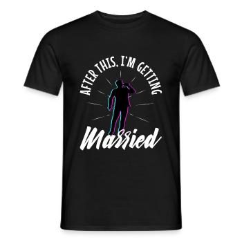 Après cela, je me marie - T-shirt homme - noir - Devant - AI Model Male 178 light (178cm)