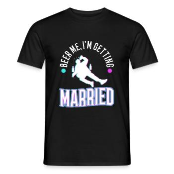 Beer Me, I am getting married - Men's T-Shirt - black - Front - AI Model Male 178 light (178cm)