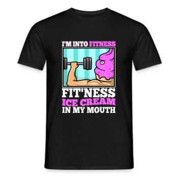 Im into fitness ice cream - Men's T-Shirt - black - Front - AI Model Male 178 light (178cm)