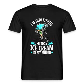 Im into fitness ice cream - Männer T-Shirt - Schwarz - Vorne - AI Model Male 178 light (178cm)