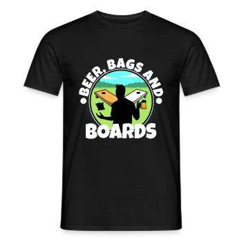 Cornhole - Beer Bags and Boards - Männer T-Shirt - Schwarz - Vorne - AI Model Male 178 light (178cm)