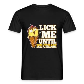 Léchez-moi jusqu’à la crème glacée - T-shirt homme - noir - Devant - AI Model Male 178 light (178cm)