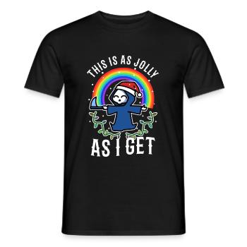 This Is As Jolly As I Get - Men's T-Shirt - black - Front - AI Model Male 178 light (178cm)