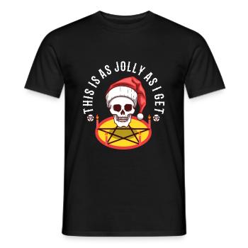 This Is As Jolly As I Get - Men's T-Shirt - black - Front - AI Model Male 178 light (178cm)