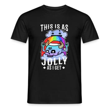 This Is As Jolly As I Get - Men's T-Shirt - black - Front - AI Model Male 178 light (178cm)
