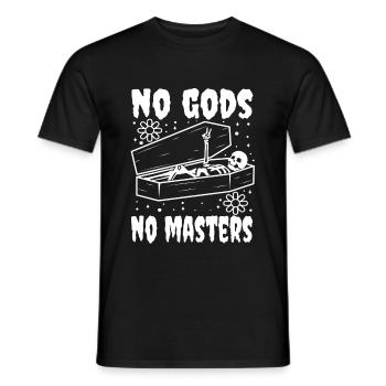 No Gods No Masters - Men's T-Shirt - black - Front - AI Model Male 178 light (178cm)