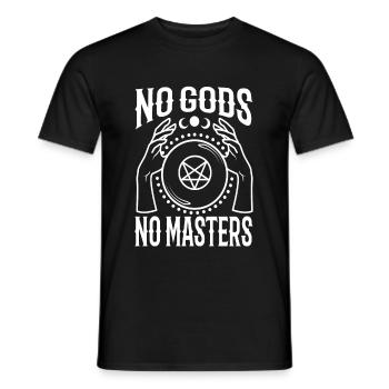 No Gods No Masters - Men's T-Shirt - black - Front - AI Model Male 178 light (178cm)