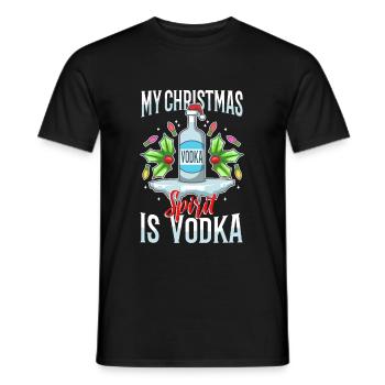 Mon de Noël est la vodka - T-shirt homme - noir - Devant - AI Model Male 178 light (178cm)