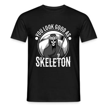 You look good as skeleton - Men's T-Shirt - black - Front - AI Model Male 178 light (178cm)