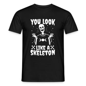 You look good as skeleton - Men's T-Shirt - black - Front - AI Model Male 178 light (178cm)