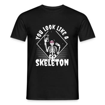 You look good as skeleton - Men's T-Shirt - black - Front - AI Model Male 178 light (178cm)