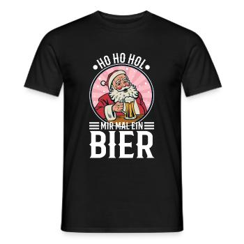 Ho Ho Hol mir mal ein Bier - Männer T-Shirt - Schwarz - Vorne - AI Model Male 178 light (178cm)