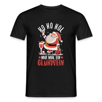 Ho Ho Hol mir mal ein Glühwein - Männer T-Shirt - Schwarz - Vorne - AI Model Male 178 light (178cm)