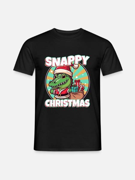 Snappy christmas - Men's T-Shirt - black