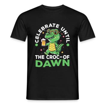 Celebrate until the croc-of dawn - Men's T-Shirt - black - Front - AI Model Male 178 light (178cm)