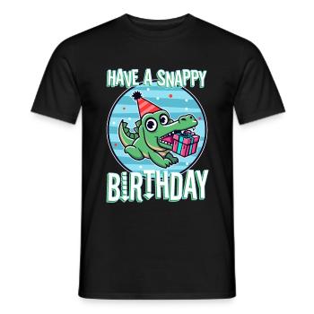 Have a Snappy Birthday - Men's T-Shirt - black - Front - AI Model Male 178 light (178cm)