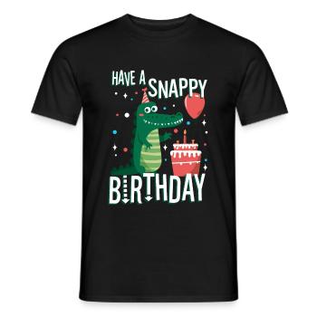 Have a Snappy Birthday - Männer T-Shirt - Schwarz - Vorne - AI Model Male 178 light (178cm)