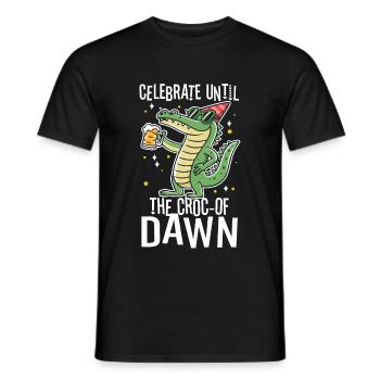 Celebrate until the croc-of dawn - Men's T-Shirt - black - Front - AI Model Male 178 light (178cm)