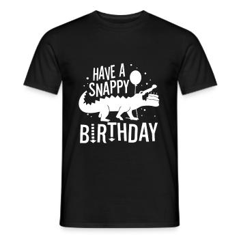 Have a Snappy Birthday - Men's T-Shirt - black - Front - AI Model Male 178 light (178cm)
