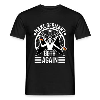 Make Germany goth again - Men's T-Shirt - black - Front - AI Model Male 178 light (178cm)