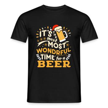 It's the most Wonderful time for a Beer - Männer T-Shirt - Schwarz - Vorne - AI Model Male 178 light (178cm)
