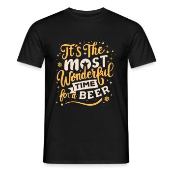 It's the most Wonderful time for a Beer - Männer T-Shirt - Schwarz - Vorne - AI Model Male 178 light (178cm)
