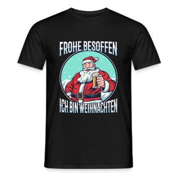 Frohe besoffen ich bin Weihnachten - Männer T-Shirt - Schwarz - Vorne - AI Model Male 178 light (178cm)