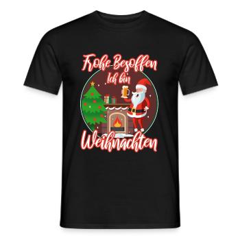 Frohe besoffen ich bin Weihnachten - Männer T-Shirt - Schwarz - Vorne - AI Model Male 178 light (178cm)