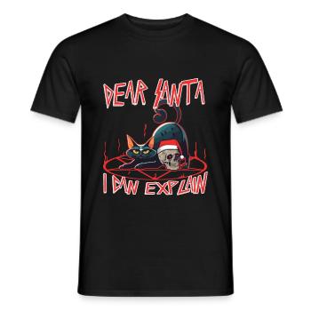 Dear santa i can explain - Männer T-Shirt - Schwarz - Vorne - AI Model Male 178 light (178cm)