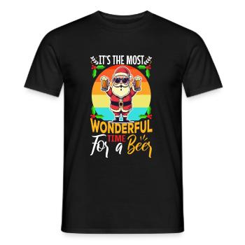 It's the most Wonderful time for a Beer - Männer T-Shirt - Schwarz - Vorne - AI Model Male 178 light (178cm)