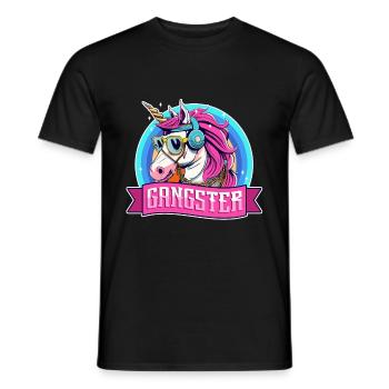 Licorne Gangsta - T-shirt homme - noir - Devant - AI Model Male 178 light (178cm)