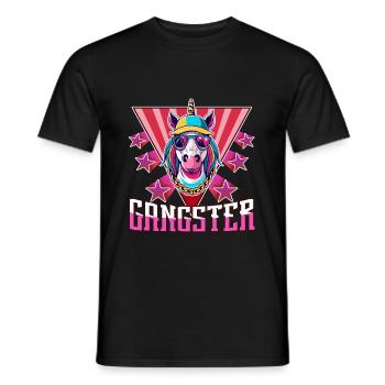 Licorne Gangsta - T-shirt homme - noir - Devant - AI Model Male 178 light (178cm)