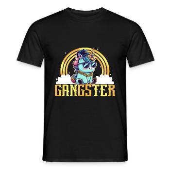 Licorne Gangsta - T-shirt homme - noir - Devant - AI Model Male 178 light (178cm)